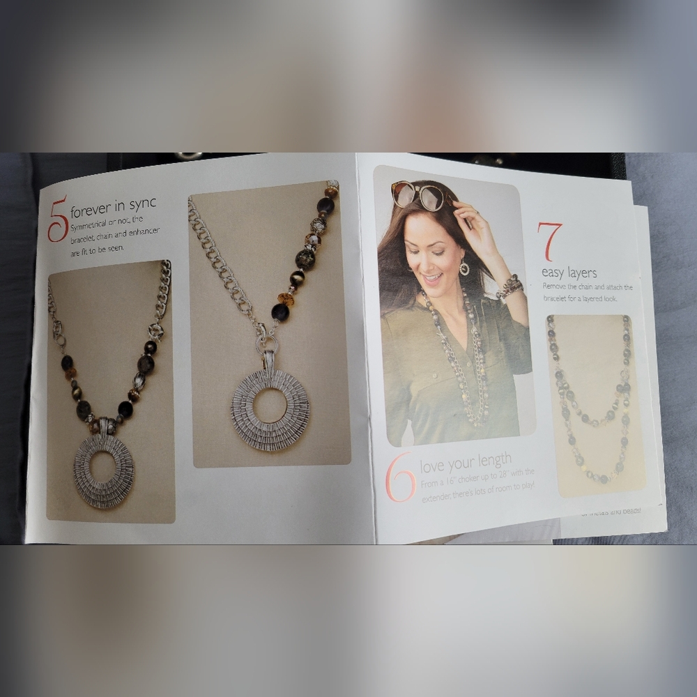 Premier Designs Jewelry "Top Notch" Siver and Gold Jewelry Set - Picture 4 of 5
